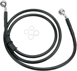 Drag Specialties - Brake Line - Front (Upper) - Black - Stainless Steel Brake Line Kit - 660335BLK