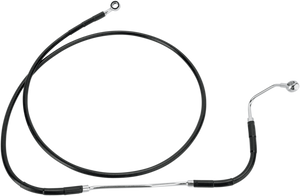 Drag Specialties - Brake Line - Front - Black - +4" ABS - Extended Length Black Vinyl Brake Line Kit - 691182-4BLK