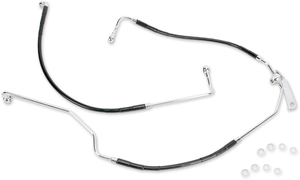 Drag Specialties - Brake Line - Rear - Black - Stainless Steel Brake Line Kit - 640231-BLK