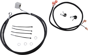 Drag Specialties - Brake Line - Rear - Black - Stainless Steel Brake Line Kit - 640220-BLK