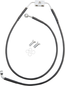 Drag Specialties - Brake Line - Front - Black - +8" - FXDB '12-'17 - Extended Length Black Vinyl Brake Line Kit - 612135-8BLK