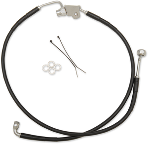 Drag Specialties - Brake Line - Rear - Black - Stainless Steel Brake Line Kit - 640240B