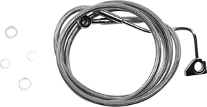 Drag Specialties - Brake Line - +10" - Stainless Steel - ABS - Extended Length Stainless Steel Brake Line Kit - 614220-10