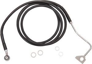Drag Specialties - Brake Line - Front - Black - +6" with ABS - Extended Length Black Vinyl Brake Line Kit - 614220-6BLK