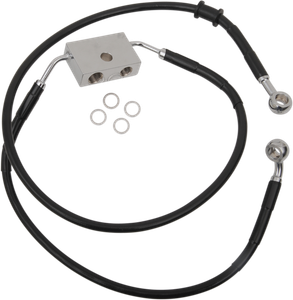 Drag Specialties - Brake Line - Front - +12" - Black - XL - Extended Length Brake Line - 614743-12BLK