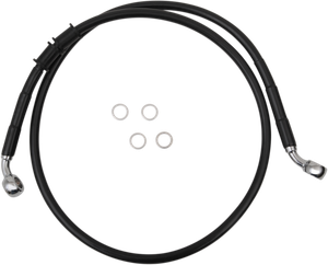 Drag Specialties - Brake Line - Front - +6" - Black - XL - Extended Length Brake Line - 614760-6BLK