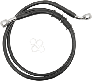 Drag Specialties - Brake Line - Front - +10" - Black - XL - Extended Length Brake Line - 614771-10BLK