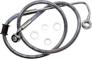 Drag Specialties - Brake Line - +2" - Stainless Steel - '15-'17 Softail - Extended Length Stainless Steel Brake Line - 618300-2