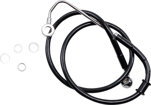 Drag Specialties - Brake Line - +6" - Black - '15-'17 Softail - Extended Length Stainless Steel Brake Line - 618300-6BLK