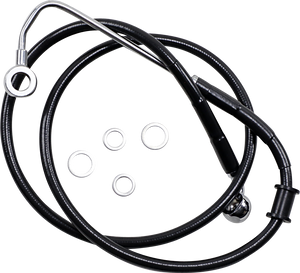 Drag Specialties - Brake Line - +10" - Black - '15-'17 Softail - Extended Length Stainless Steel Brake Line - 618300-10BLK