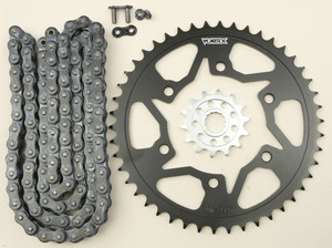 Vortex - Sprocket/chain Kit Stl/stl 14/46t Sil Sx3 520-114l Blk - CK6384 Vortex - Sprocket/chain Kit Stl/stl 14/46t Sil Sx3 520-114l Blk - CK6384