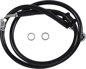 Drag Specialties - Brake Line - +8" - Black - '18-'22 Softail - Extended Length Stainless Steel Brake Line - 618620-8BLK