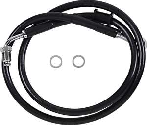 Drag Specialties - Brake Line - +10" - Black - '18-'22 Softail - Extended Length Stainless Steel Brake Line - 618620-10BLK