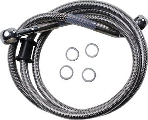 Drag Specialties - Brake Line - Front (Upper) - Stainless Steel - Stainless Steel Brake Line Kit - 618763