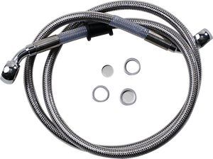 Drag Specialties - Brake Line - Front (Upper) - Stainless Steel - Stainless Steel Brake Line Kit - 618614