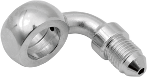 Drag Specialties - Banjo Fitting - 12 mm - 90° - Chrome Steel Banjo Fitting - 31290