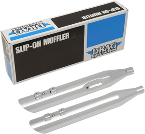 Drag Specialties - 3.5" Mufflers for '95-'16 FL - Chrome - Slashdown Slip-On Mufflers - H00961