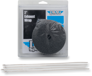 Drag Specialties - Exhaust Wrap with Tie - Black - 2"x25' - Exhaust Heat Wrap Kit - 526-2004