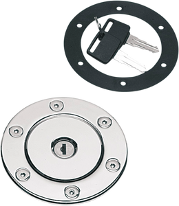 Drag Specialties - Gas Cap - Vented Aero - 95 mm - Aero Gas Cap - 011526BX