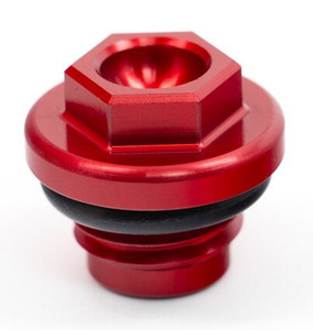 Works - Oil Filler Plug Red - 24-077