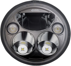 Custom Dynamics - 7" TruBEAM Headlamp - Black - Chief - 7" TruBEAM Headlamp - CDTB-7-I-B