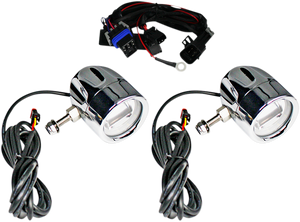 Custom Dynamics - LED Fog Light - Indian - Chrome - ProBEAM LED Halo Fog Lamps - PB-FOG-IND-C