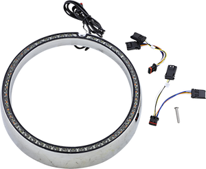 Custom Dynamics - Sequential Trim Ring - Chrome - ProBEAM Turn Signal Ring Trim - PB-7TR-SEQ-1C