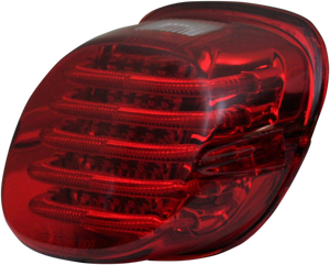 Custom Dynamics - Taillight - with License Plate Illumination Window - Red - ProBEAM Low-Profile LED Taillight Kit  with Top Tag Light - PB-TL-LPW-R