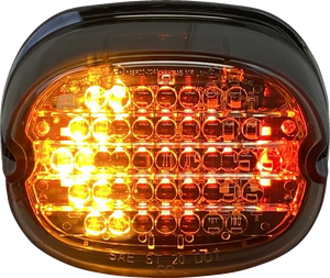 Custom Dynamics - Taillight w/ Integrated Turn Signal - No Window - Smoke Lens - Low Profile LED Taillight with Integrated Auxiliary Turn Signals - CD-INT-TL-NW-S