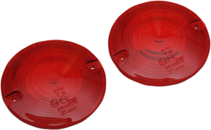 Drag Specialties - DOT Turn Signal Lens - FLHT - Red - Replacement Turn Signal Lenses for Dressers - 12-0203-RL2D