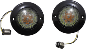 Custom Dynamics - ProBEAM Dynamic Ringz LED Turn Signal - Black - Amber/White - ProBEAM Dynamic Ringz LED Turn Signals - PB-FB-AW-1157BS