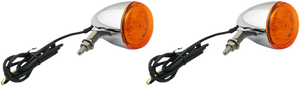 Custom Dynamics - ProBEAM Universal Turn Signals - Chrome/Amber - ProBEAM Universal LED Bullet Bezel Turn Signals - PB-UNV-TS-A-C