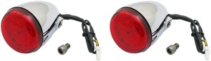 Custom Dynamics - ProBEAM Turn Signals - Chrome/Red - ProBEAM LED Turn Signals for Indian - PB-IND-RTS-R-C