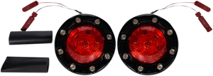 Custom Dynamics - ProBEAM Bullet Ringz LED Turn Signals - Black/Red - ProBEAM Bullet Ringz LED Rear Turn Signals for Scout - PB-BR-RR-IND-BR