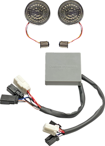 Custom Dynamics - Turn Signal - Amber - Red - SMART LED 1157 Bullet Turn Signals with Controller - CD-STS-BCMXL