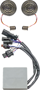 Custom Dynamics - Turn Signal - Amber - Red - SMART LED 1157 Bullet Turn Signals with Controller - CD-STS-RSGST