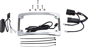 Custom Dynamics - Curved License Plate Frame - Chrome - Plug & Play LED Radius License Plate Frame - TF06-BCM-C