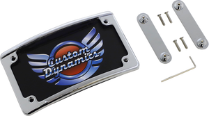 Custom Dynamics - LED License Plate Frame - CVO - Chrome - Radius LED License Plate Frame for CVO - LPF-RAD-CVO-C