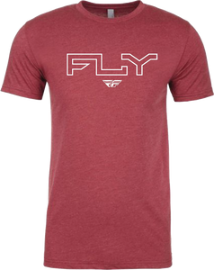 Fly Racing - Fly Edge Tee Cardinal Md - 354-0309M