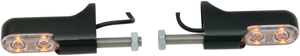 Arlen Ness - Accessory Marker Lights - Amber/Rear - Black - Bolt-On Turn Signals with Power LEDs  Rear - 12-744