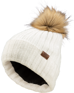 Fly Racing - Fly Women's Snow Pom Beanie Beige - 22-3252 BEIGE