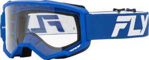 Fly Racing - Focus Goggle Blue/white W/ Clear Lens - 37-51153