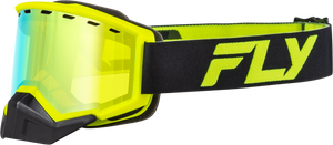 Fly Racing - Focus Snow Goggle Black/hi-vis W/ Gold Mirror/yellow Lens - FLB-24F8
