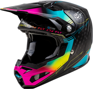 Fly Racing - Formula S Carbon Legacy Helmet Black/electric Blu/fuschia 2x - 73-44452X