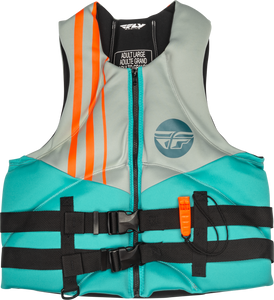 Fly Racing - Neoprene Flotation Vest Teal/grey/orange Xs - 221-30403XS