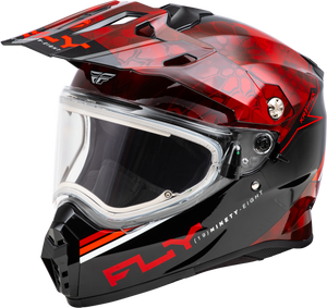 Fly Racing - Trekker Cw Conceal Helmet Elec Shld Red/black Md - 73-31361M