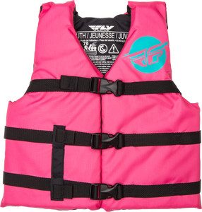 Fly Racing - Youth Flotation Vest Neon Pink/teal - 221-30330