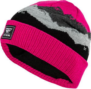 Fly Racing - Youth Fly Snow Beanie Heather Grey - 22.4073 MAGENTA
