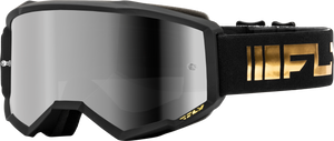 Fly Racing - Youth Zone Goggle Black/gold W/ Silver Mirror/smoke Lens - 37-51520Y