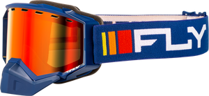 Fly Racing - Zone Snow Goggle Navy/white W/ Red Mirror/amber Lens - FLB-24Z3